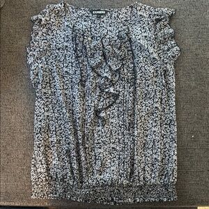 Express Cream Ruffled Blouse